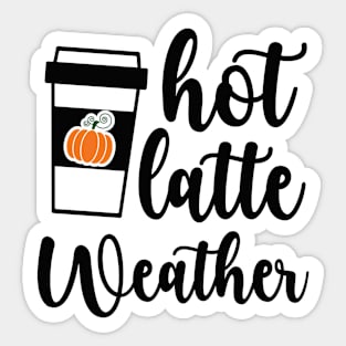 Hot Latte Weather Sticker